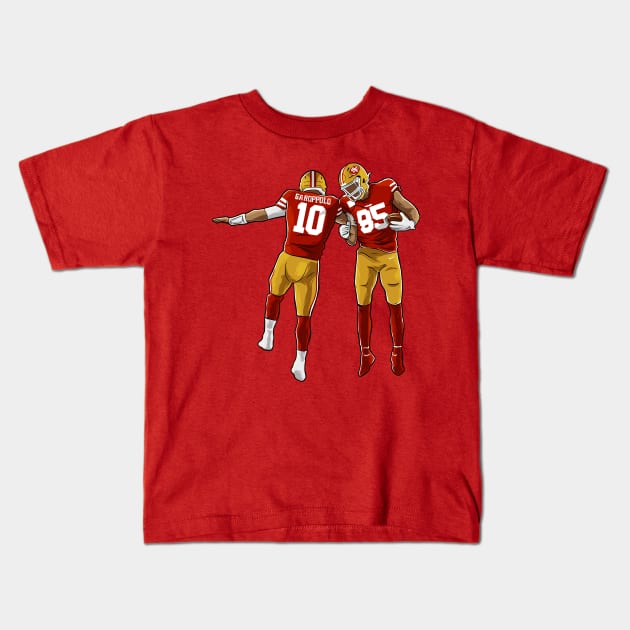 Jimmy Garoppolo x George Kittle San Francisco 49ers Kids T-Shirt by opoyostudio